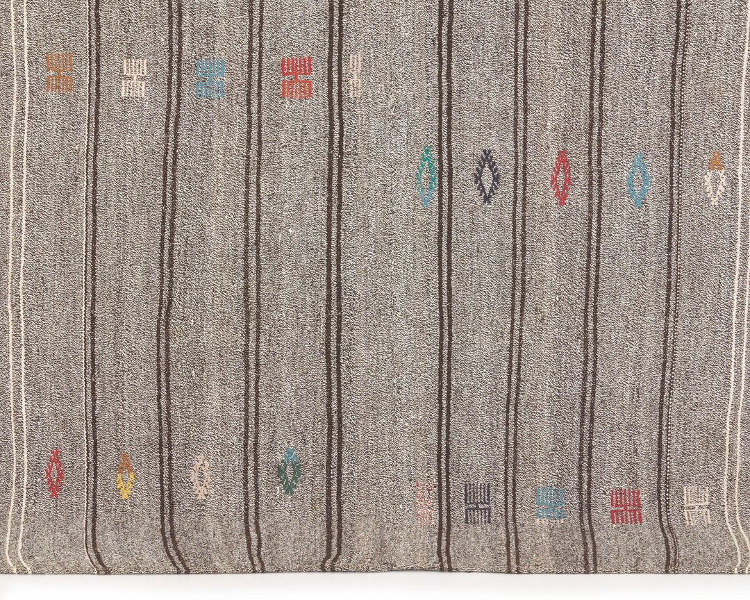 Gray Kilim Rug 6' 3" x 8' 4" | No. VR91247
