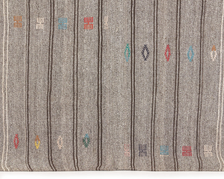 Gray Kilim Rug 6' 3" x 8' 4" | No. VR91247