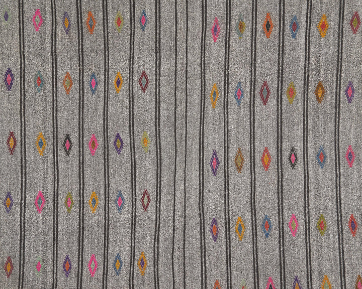 Gray Kilim Rug 6' 7" x 8' 5" | No. VR13755