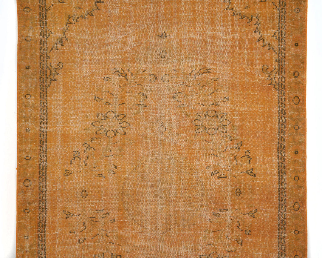 Orange Vintage Turkish Rug 5' 5" x 9' | No. VR47631