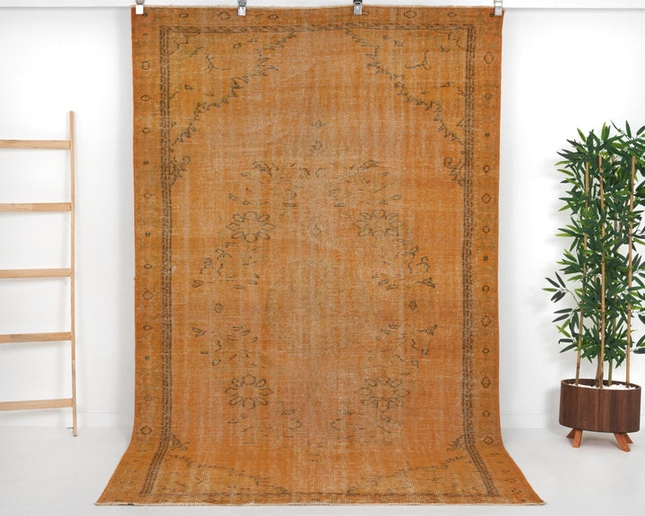 Orange Vintage Turkish Rug 5' 5" x 9' | No. VR47631