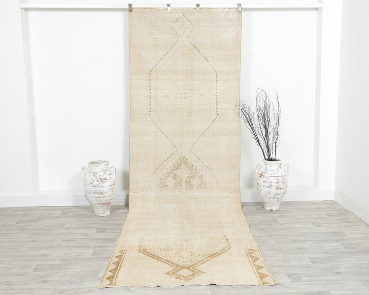Beige Runner Rug 3' 11" x 11' 10" | No. VR10850