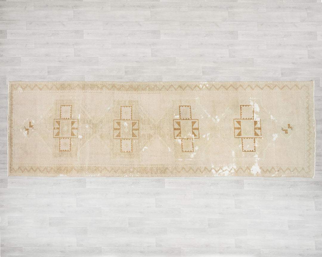 Beige Runner Rug 4' 2" x 12' 10" | No. VR40889
