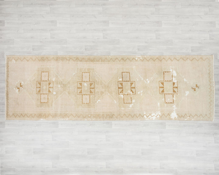 Beige Runner Rug 4' 2" x 12' 10" | No. VR40889