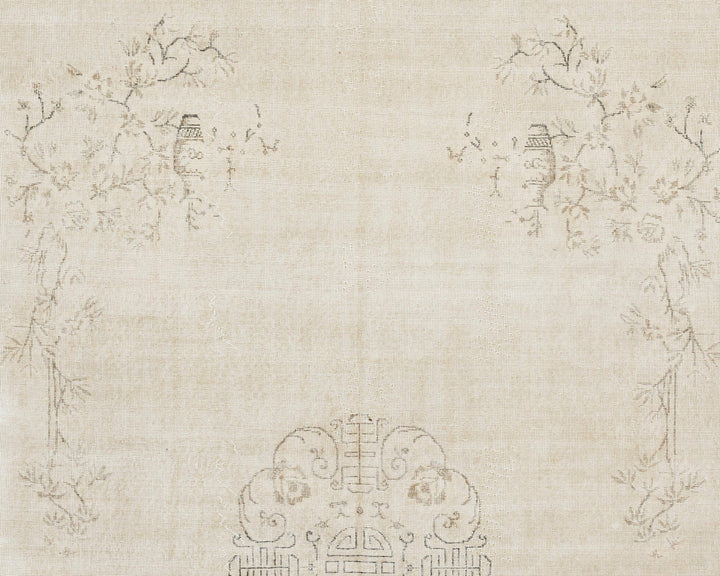 Neutral Oushak Rug 6' 7" x 10' 2" | No. VR32501