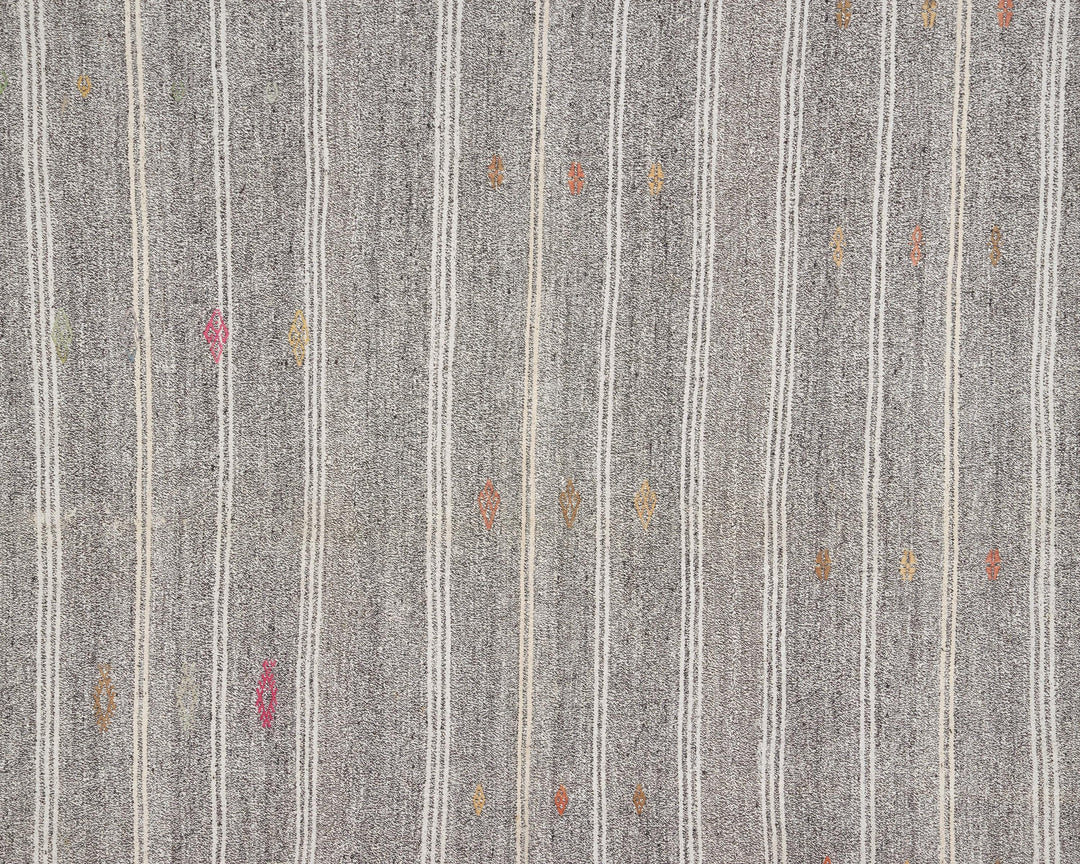 Gray Kilim Rug 7' 1" x 8' 4" | No. VR78175