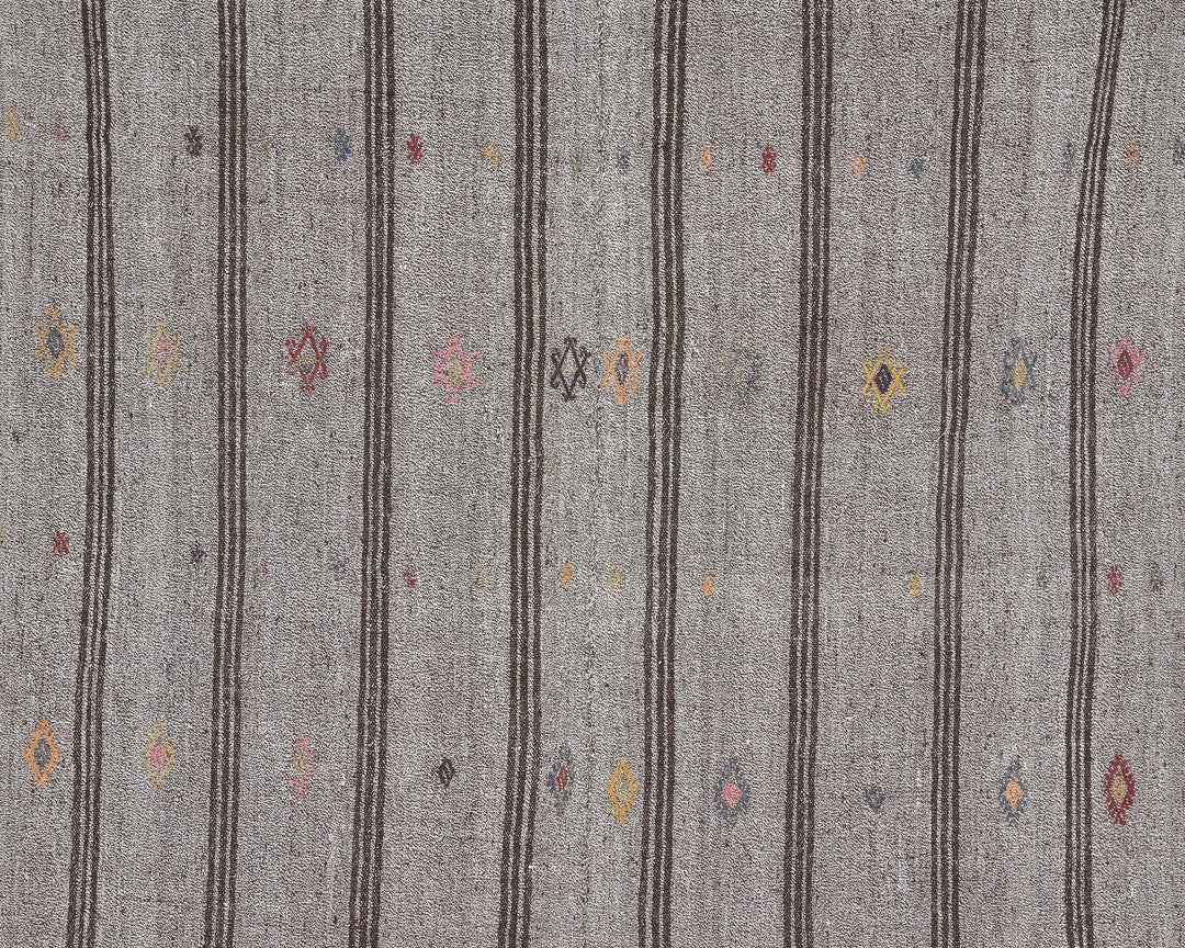Gray Kilim Rug 6' 4" x 7' 2" | No. VR33773