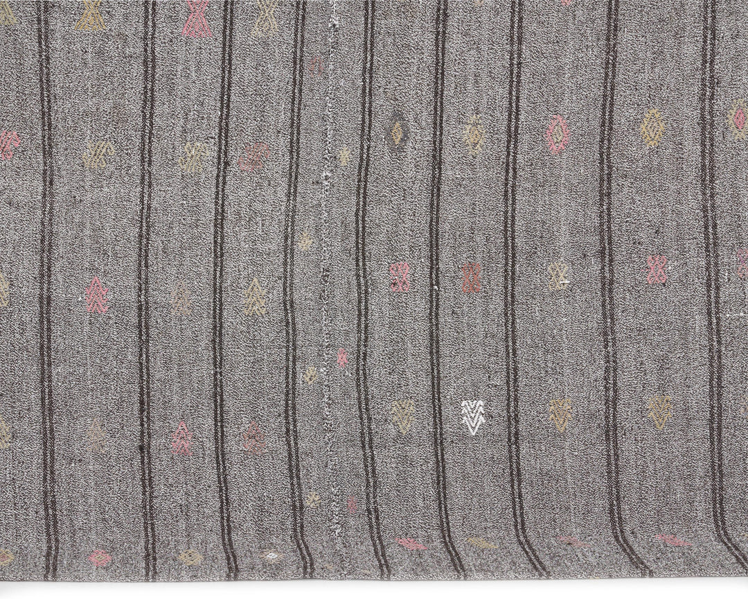 Gray Kilim Rug 6' 1" x 7' 2" | No. VR12592