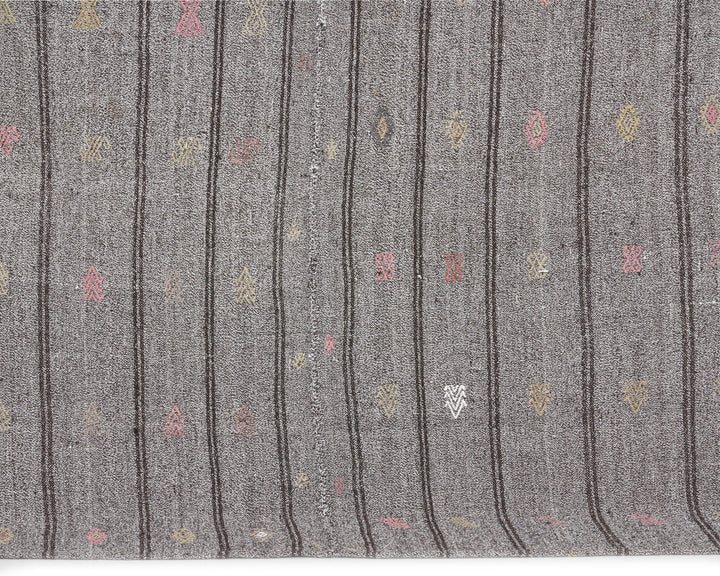 Gray Kilim Rug 6' 1" x 7' 2" | No. VR12592