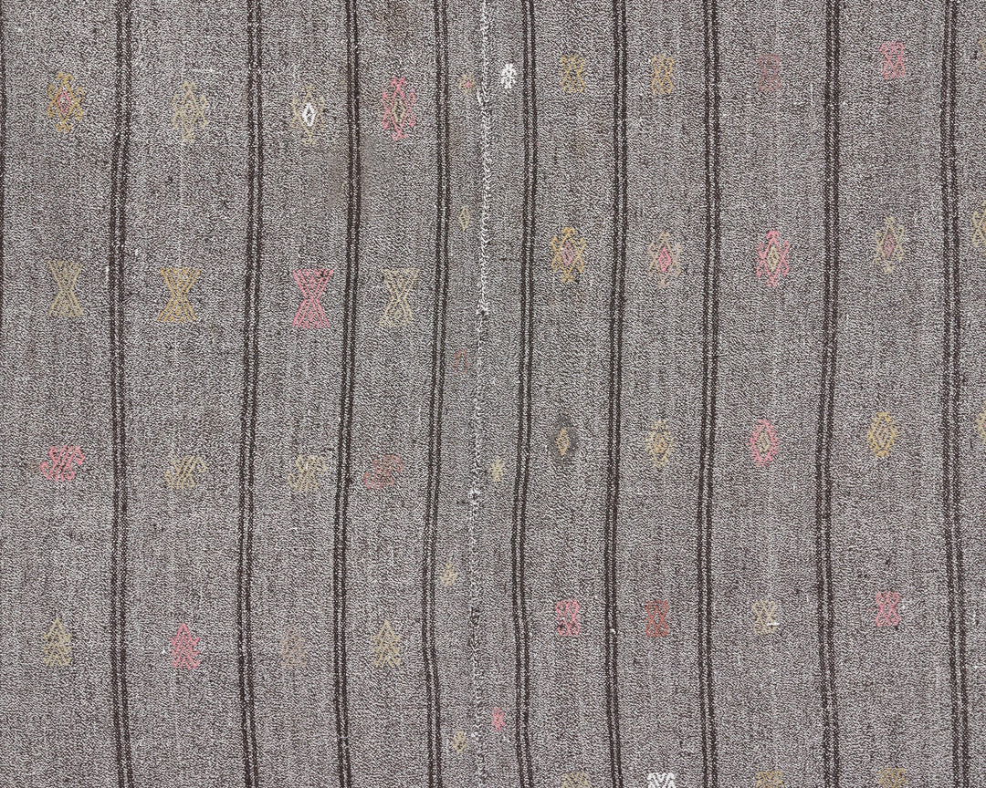 Gray Kilim Rug 6' 1" x 7' 2" | No. VR12592