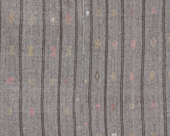 Gray Kilim Rug 6' 1" x 7' 2" | No. VR12592