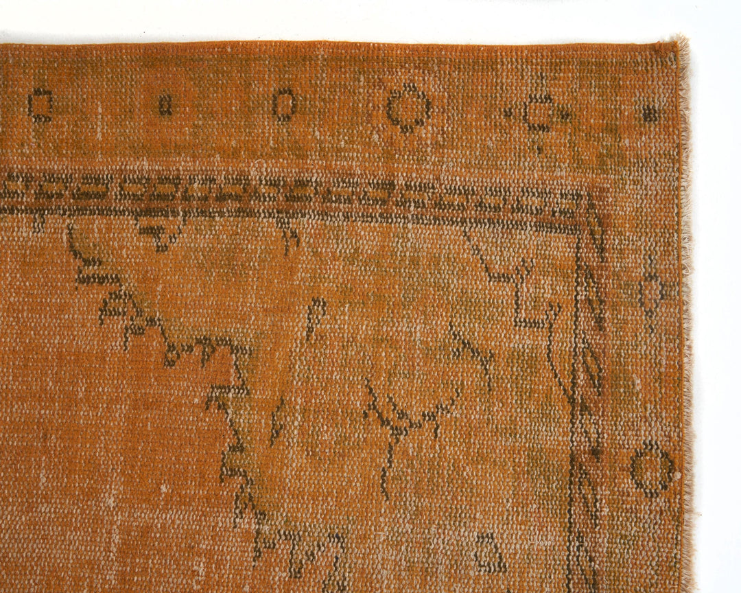 Orange Vintage Turkish Rug 5' 5" x 9' | No. VR47631