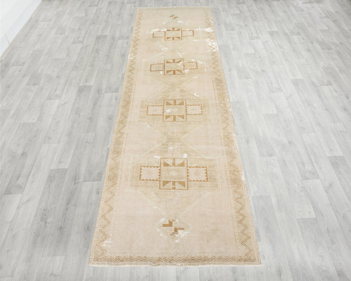 Beige Runner Rug 4' 2" x 12' 10" | No. VR40889