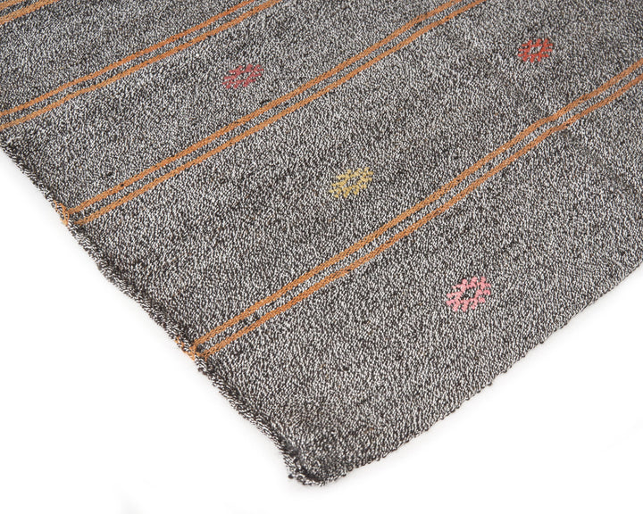 Gray Kilim Rug 5' 7" x 9' 2" | No. VR46693
