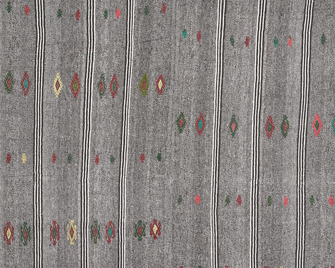 Gray Kilim Rug 6' 5" x 8' | No. VR98727