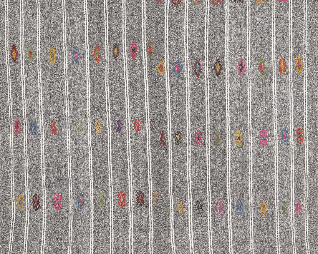 Gray Kilim Rug 6' 5" x 9' 2" | No. VR45331