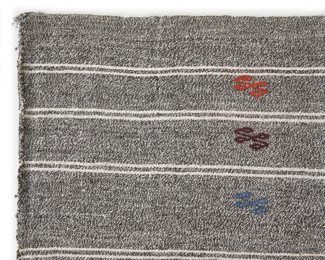 Gray Kilim Rug 6' 5" x 9' 2" | No. VR45331