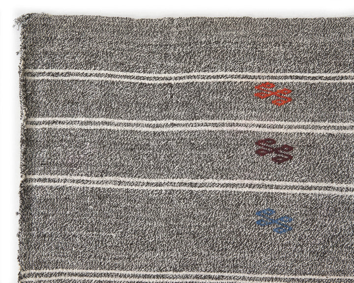 Gray Kilim Rug 6' 5" x 9' 2" | No. VR45331