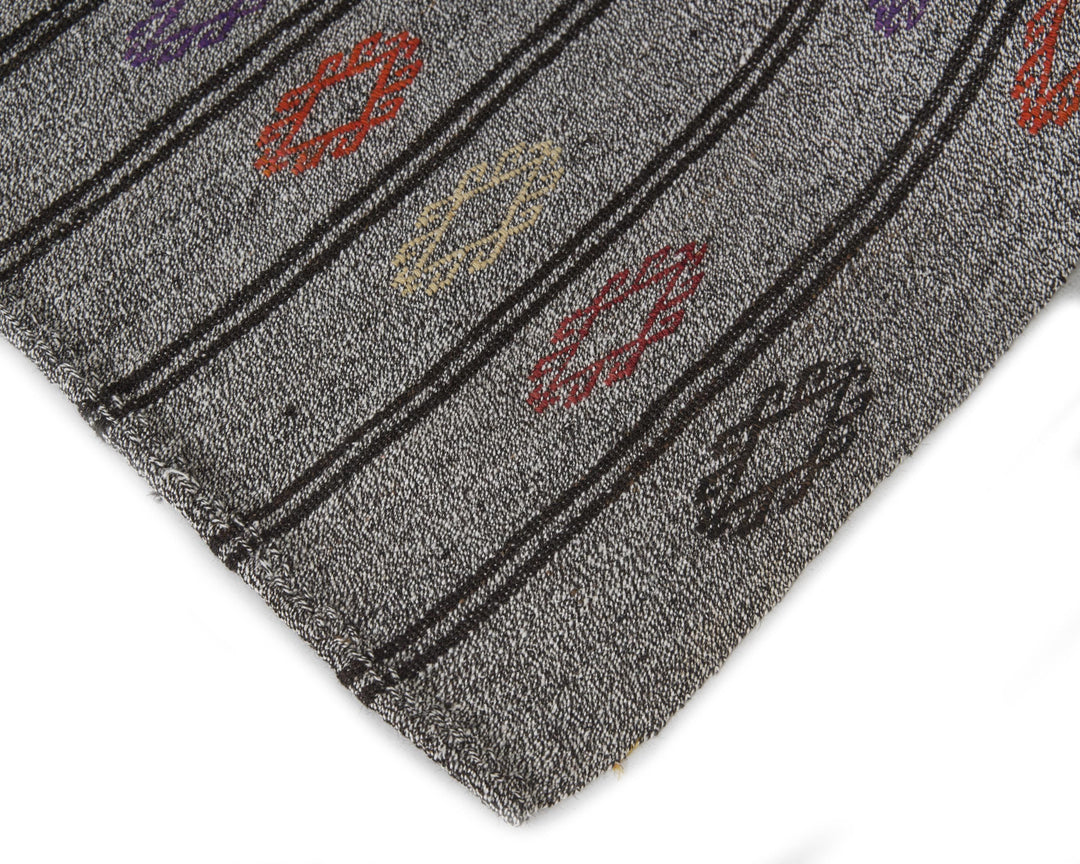 Gray Kilim Rug 6' 3" x 7' 9" | No. VR66919