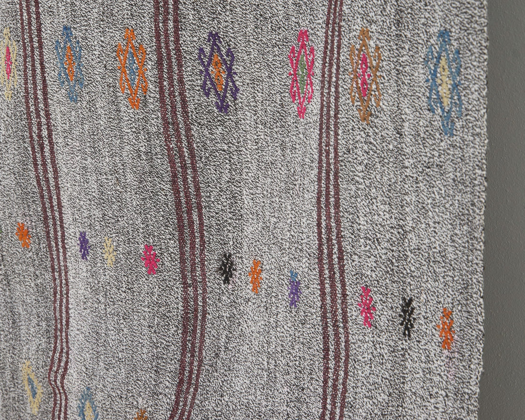 Gray Kilim Rug 7' 3" x 9' | No. VR42073