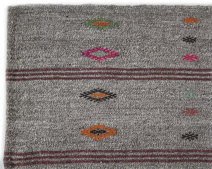 Gray Kilim Rug 7' 3" x 9' | No. VR42073