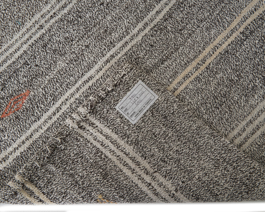 Gray Kilim Rug 7' 1" x 8' 4" | No. VR78175