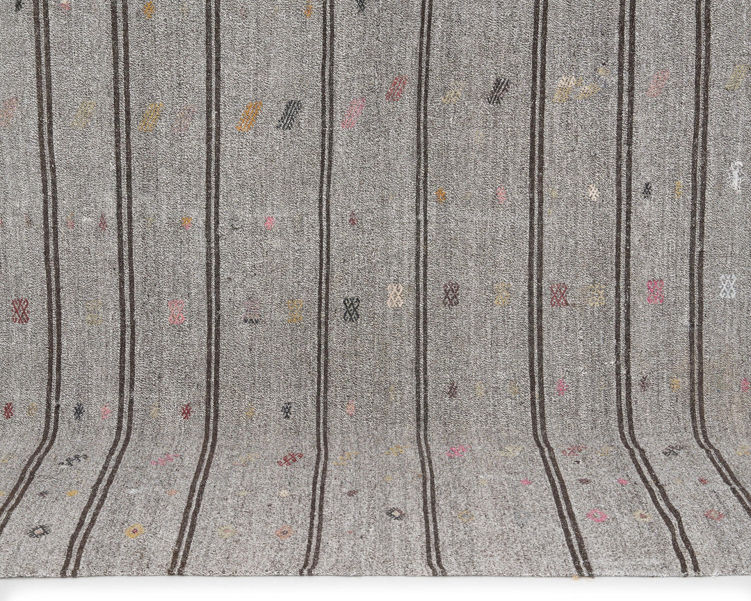 Gray Kilim Rug 6' x 9' 2" | No. VR99171