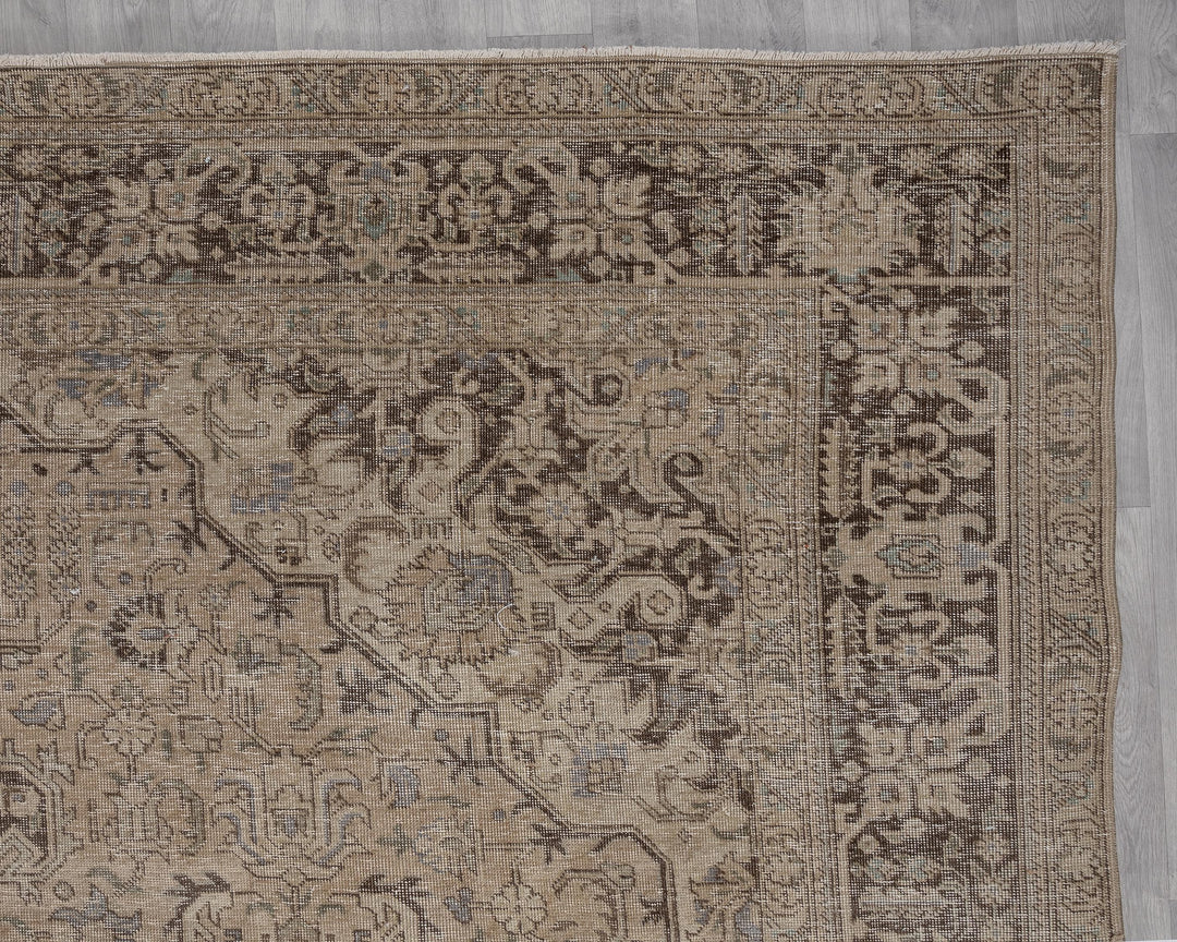 Neutral Oushak Rug 9' 3" x 12' 5" | No. VR47364