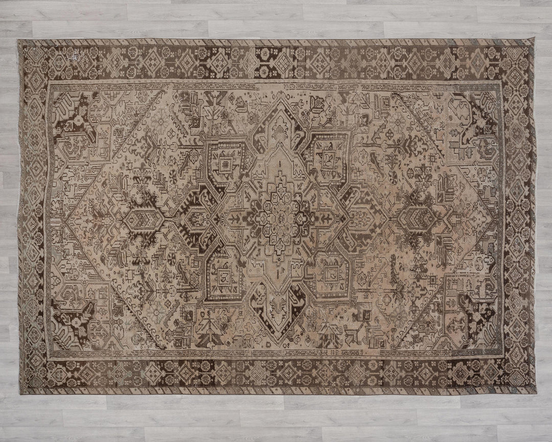 Beige Oushak Rug 9' x 12' 4" | No. VR30788