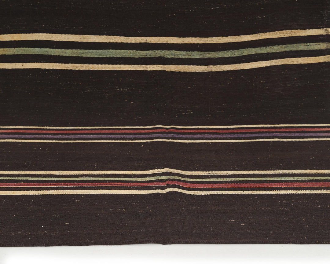 Brown Kilim Rug 6' 7" x 11' 4" | No. VR45138