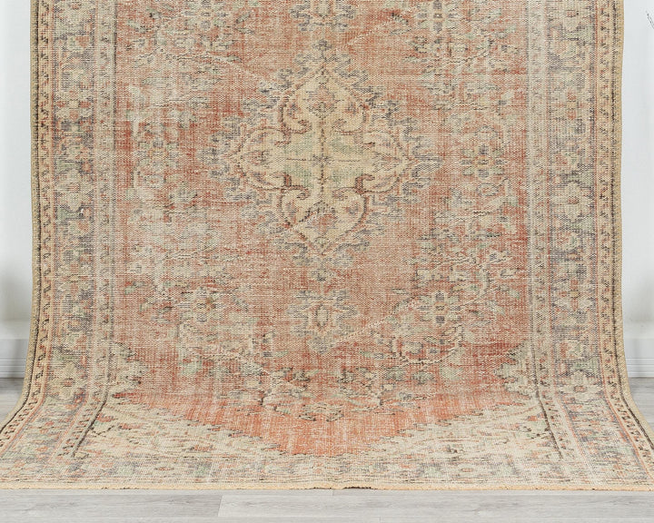 Green Turkish Oushak Rug 5' 7" x 8' 10" Hand-Knotted view