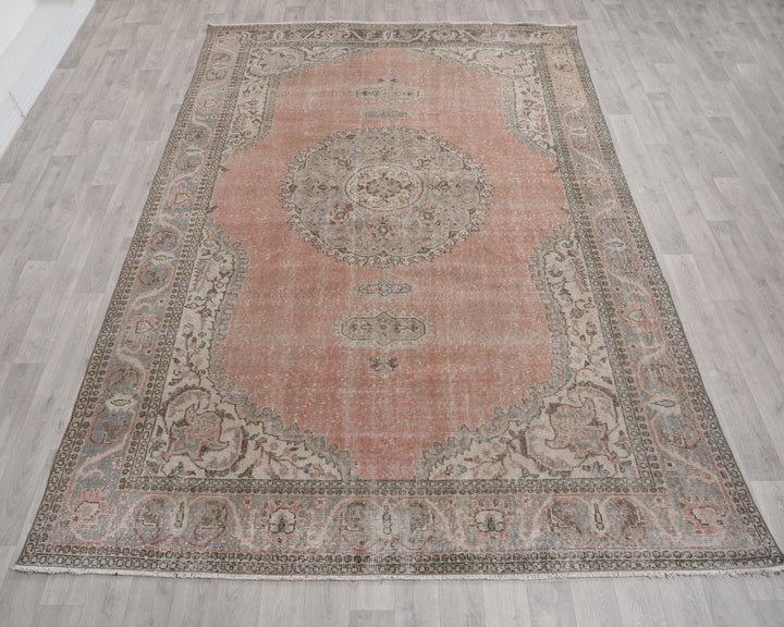 Pink Oushak Rug 7' 3" x 10' 6" | No. VR27188