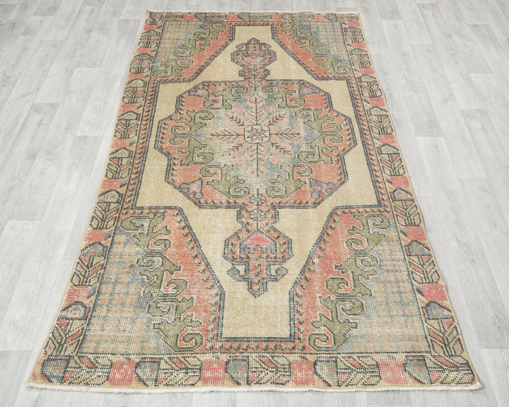 Neutral Oushak Rug 4' 1" x 7' 3" | No. VR34406