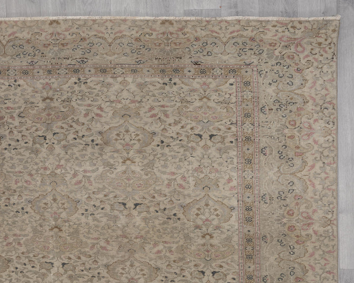 Neutral Vintage Turkish Rug 8' x 11' 7" | No. VR61242