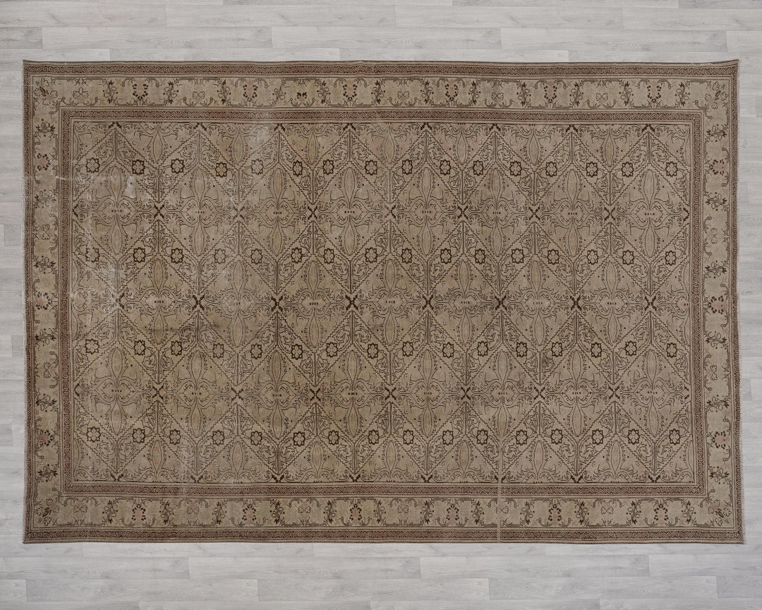 Faded Vintage Turkish Rug 7' 11" x 11' | No. VR28305