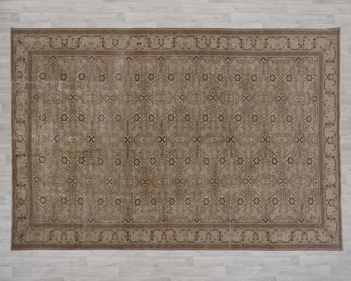 Faded Vintage Turkish Rug 7' 11" x 11' | No. VR28305