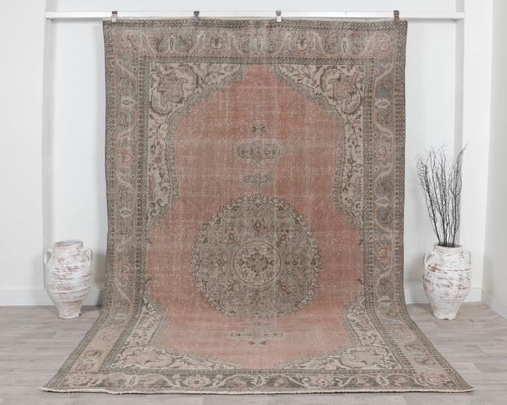 Pink Oushak Rug 7' 3" x 10' 6" | No. VR27188
