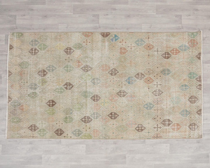 Faded Oushak Rug 4' 4" x 7' 7" | No. VR90258
