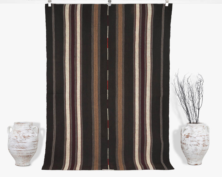 Brown Kilim Rug 5' 2" x 7' 3" | No. VR20525