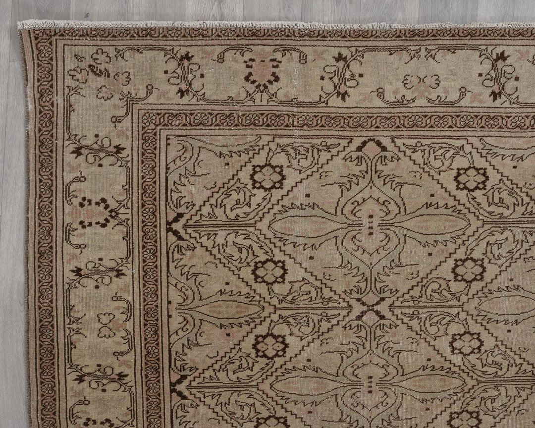 Faded Vintage Turkish Rug 7' 11" x 11' | No. VR28305