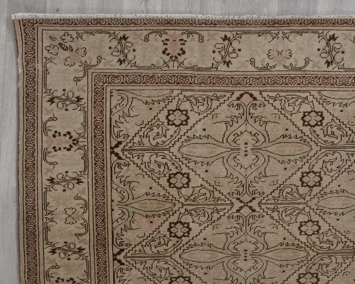 Faded Vintage Turkish Rug 7' 11" x 11' | No. VR28305