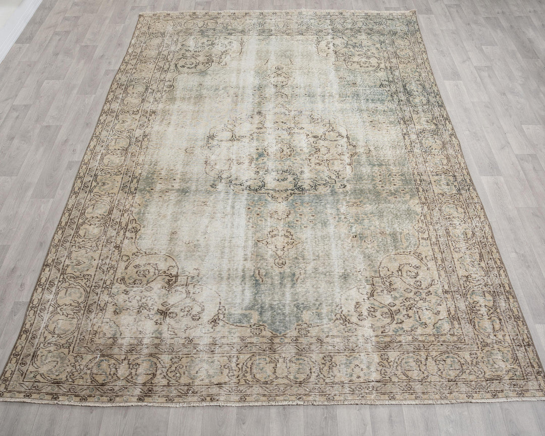 Blue Oushak Rug 6' 11" x 10' 10" | No. VR67308
