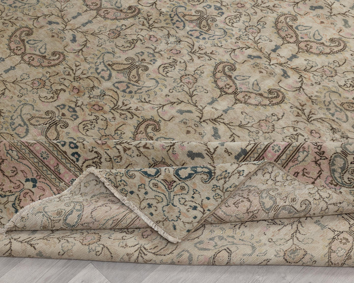 Neutral Oushak Rug 8' 10" x 12' 4" | No. VR98142