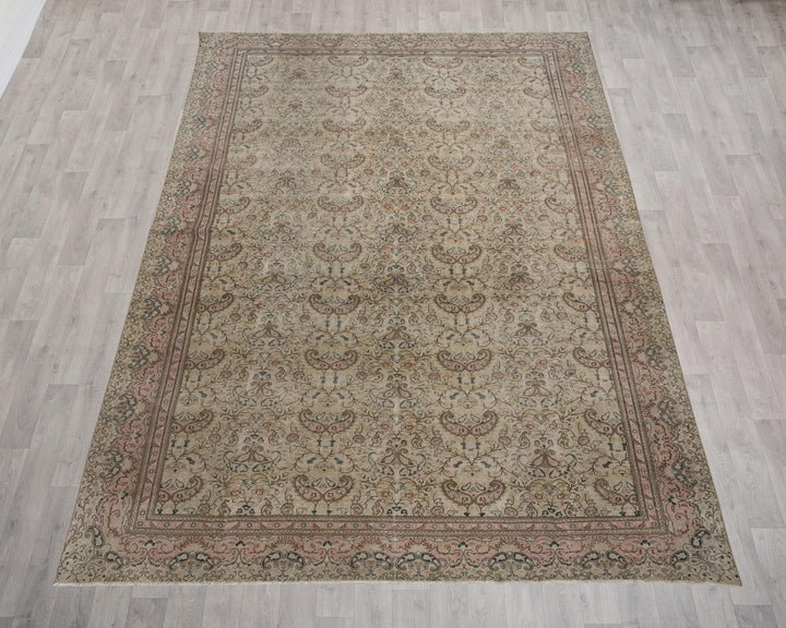Neutral Oushak Rug 8' 10" x 12' 4" | No. VR98142