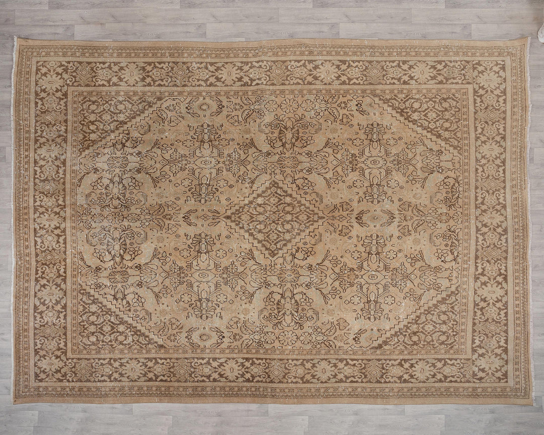 Neutral Oushak Rug 9' 6" x 12' 8" | No. VR38789