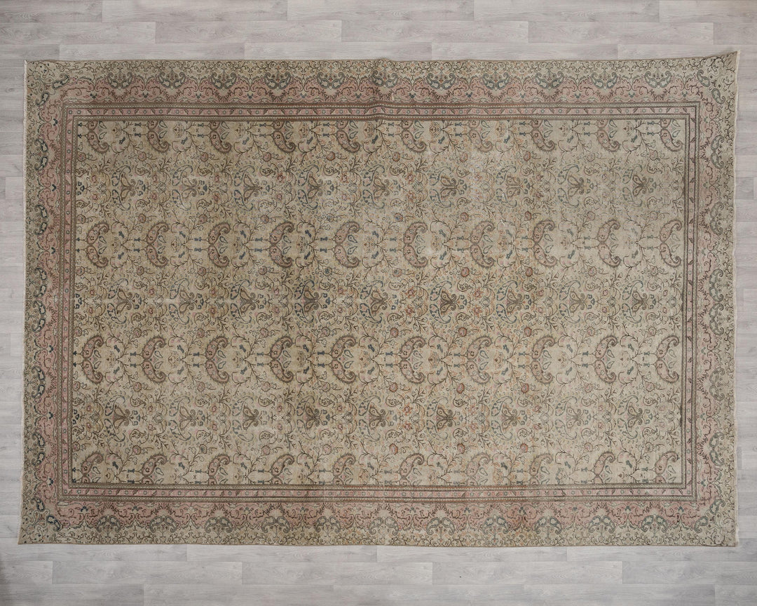 Neutral Oushak Rug 8' 10" x 12' 4" | No. VR98142