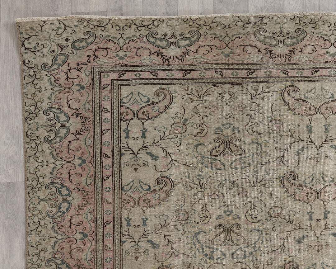 Neutral Oushak Rug 8' 10" x 12' 4" | No. VR98142