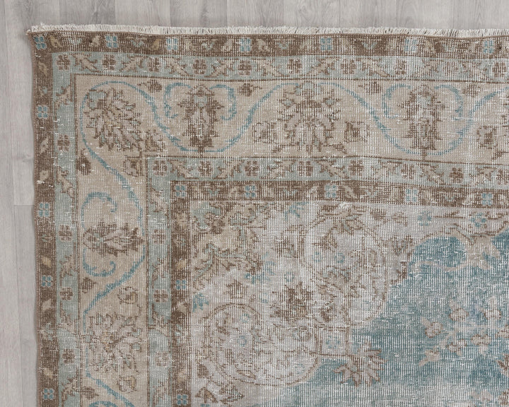 Blue Oushak Rug 7' 3" x 10' 8" | No. VR97695