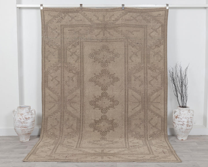 Muted Oushak Rug 6' 8" x 9' 7" | No. VR70903