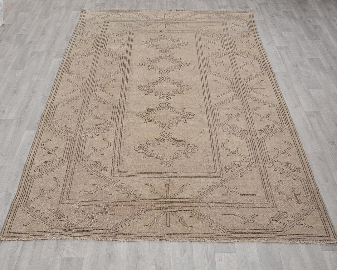 Muted Oushak Rug 6' 8" x 9' 7" | No. VR70903